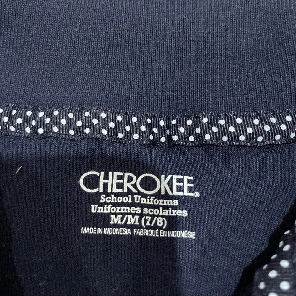Cherokee school uniforms polo long sleeve blue boys medium